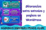 Diferencias entre entradas y paginas en WordPress