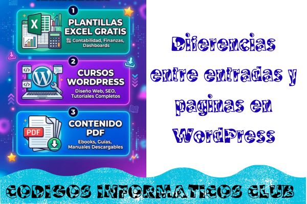 Diferencias entre entradas y paginas en WordPress